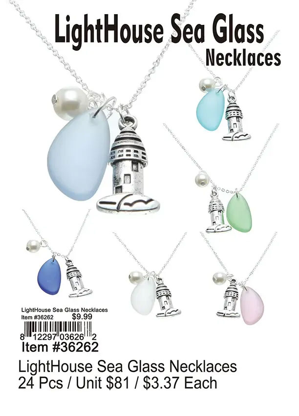 Lighthouse Sea Glass Necklaces