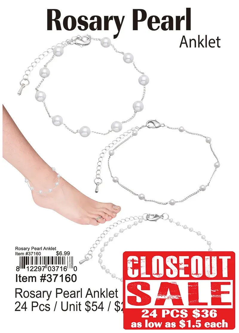 Rosary Pearl Anklet