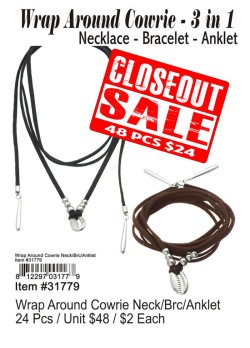 Wrap Around Cowrie 3-in-1 - Closeout 48 Pcs.