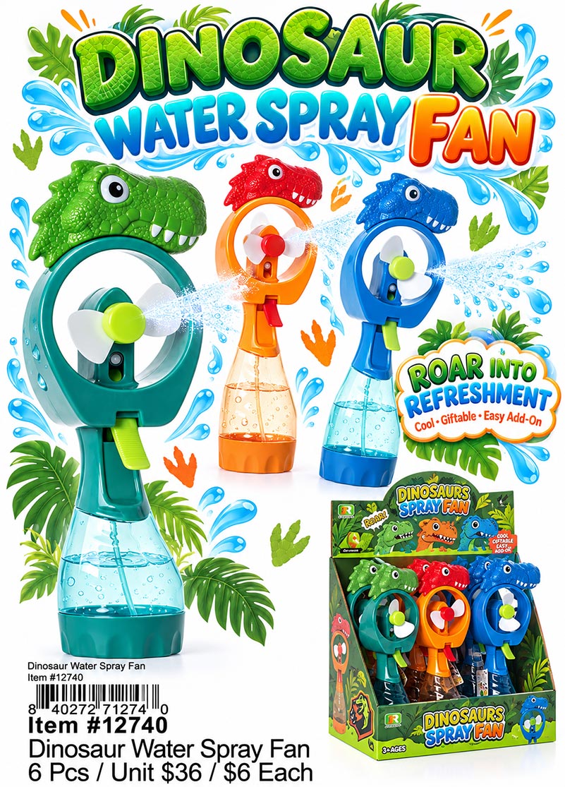 Dinosaur Water Spray Fan