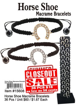 Horse Shoe Macrame Bracelets