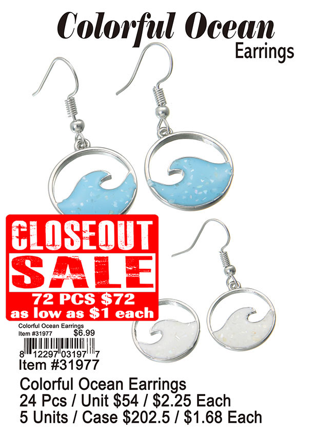Colorful Ocean Earrings (CL)