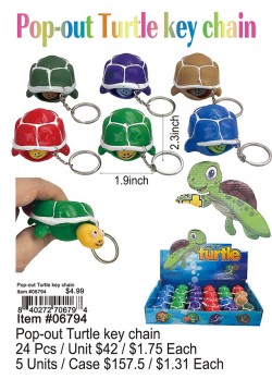 Pop-out Turtle Keychain
