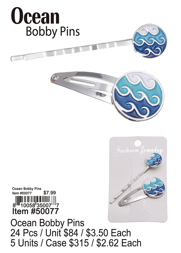Ocean Bobby Pins