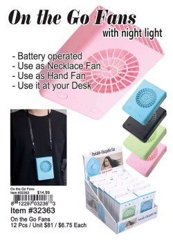 On the Go Fans with Night Light