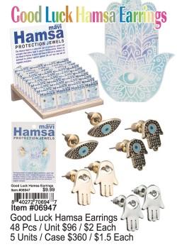 Good Luck Hamsa Earrings
