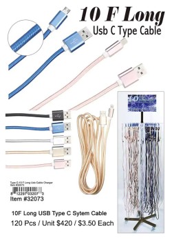 10 Feet Long USB Type C Cable