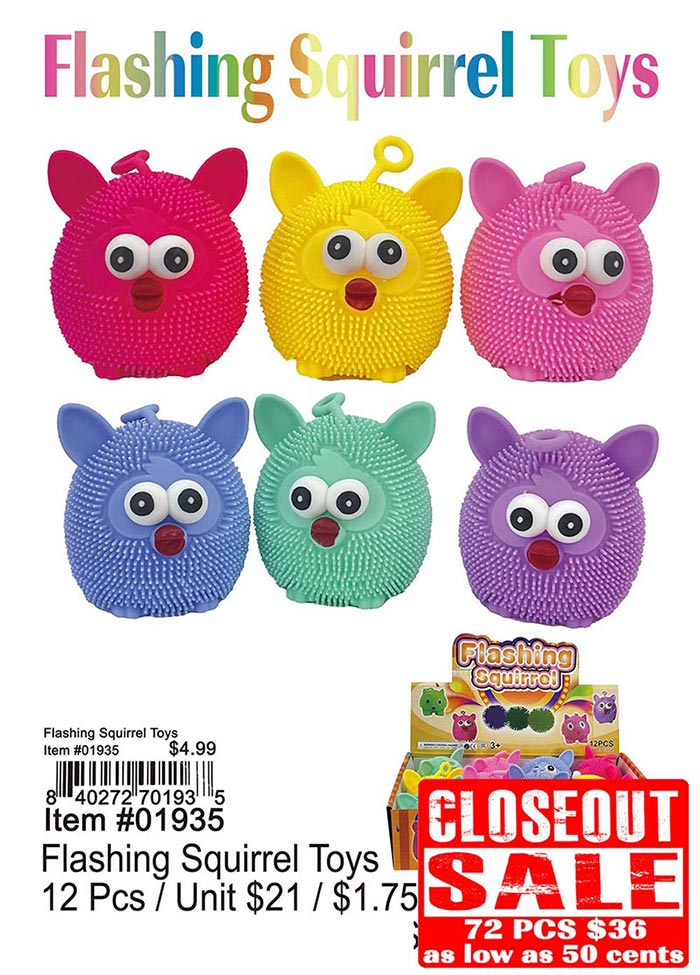 Flashing Squirrel Toys