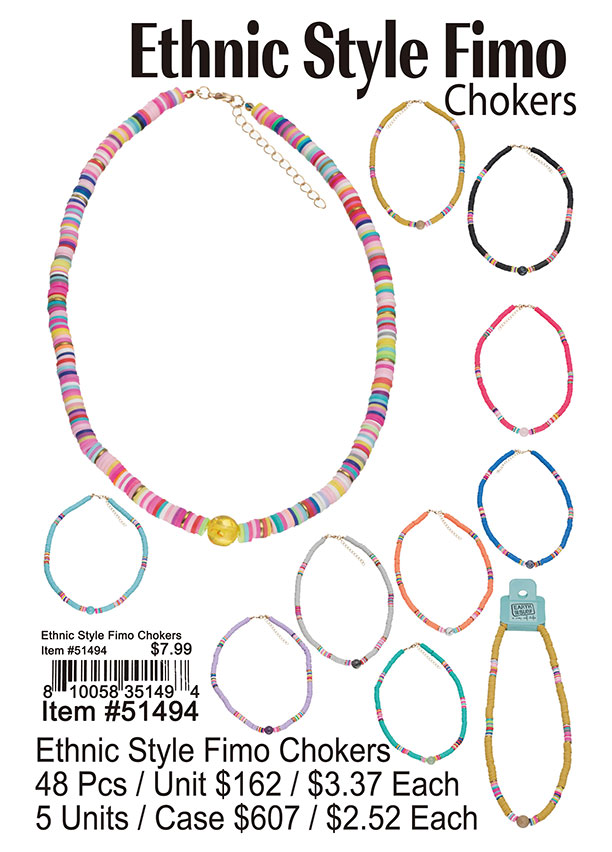 Ethnic Style Fimo Choker