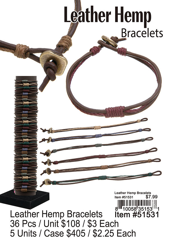 Leather Hemp Bracelets