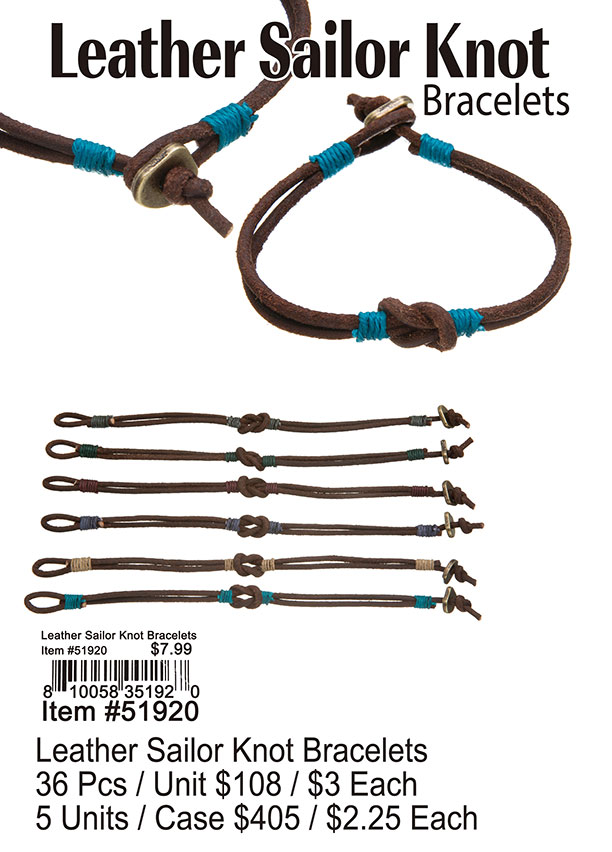Leather Sailor Knot Bracelets