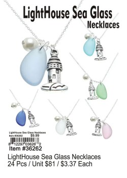 Lighthouse Sea Glass Necklaces