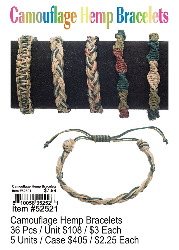 Camouflage Hemp Bracelets