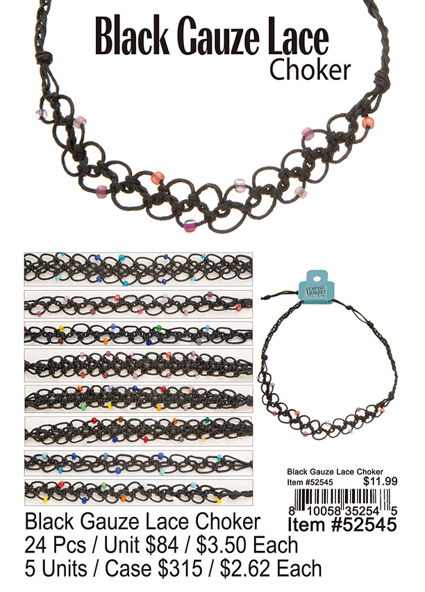 Black Gauze Lace Choker