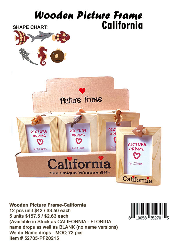 Wooden Picture Frame-California