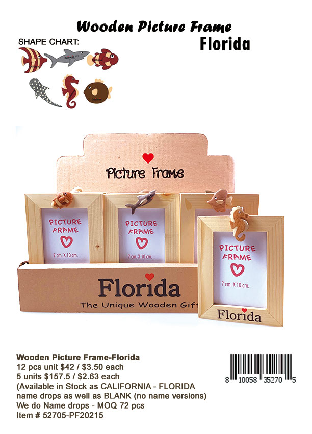Wooden Picture Frame-Florida