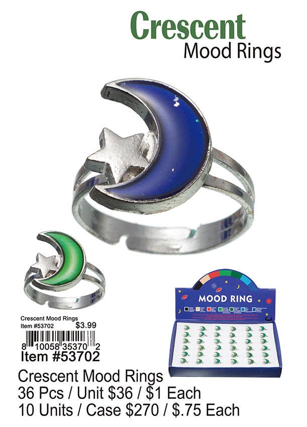 Crescent Mood Rings