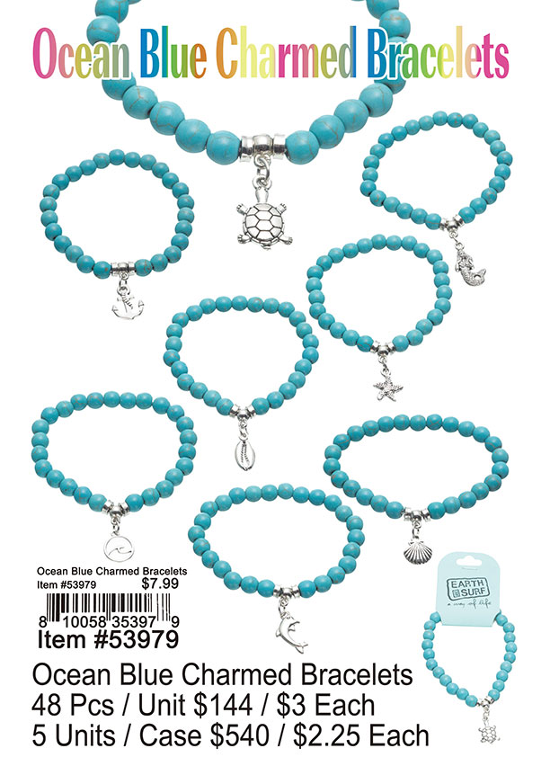 Ocean Blue Charmed Bracelets