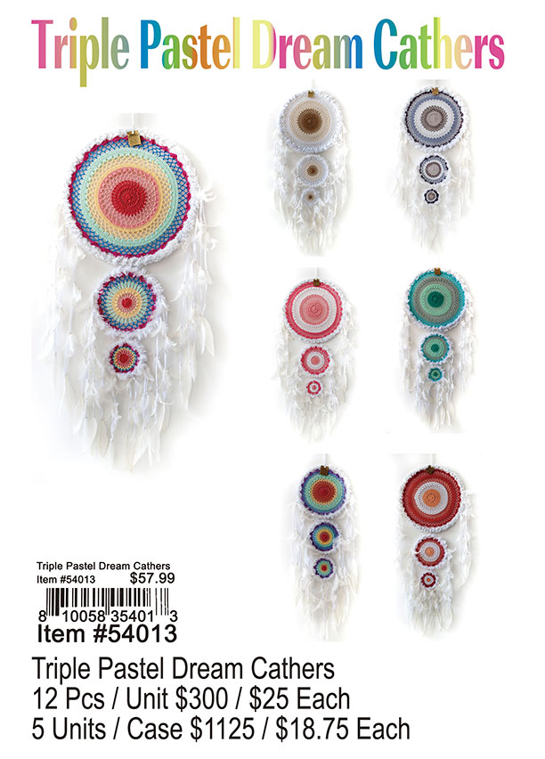 Triple Pastel Dream Catchers
