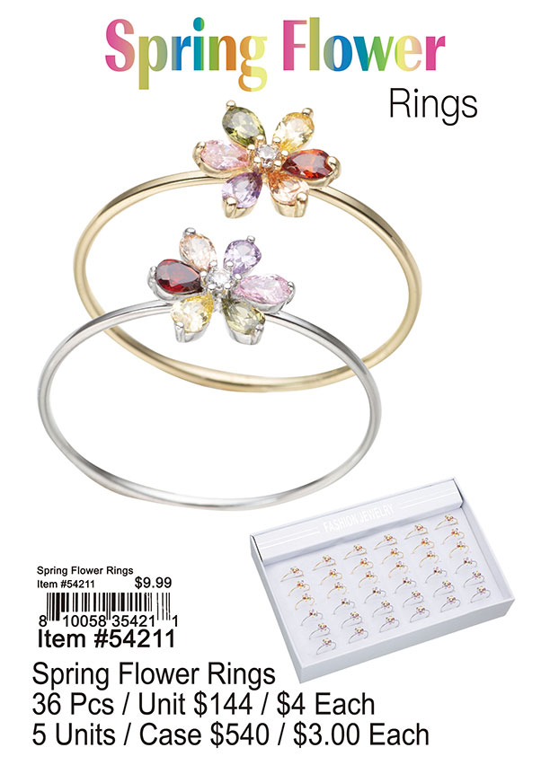 Spring Flower Rings