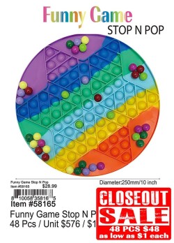 Funny Game Stop N Pop - Closeout 48 Pcs.