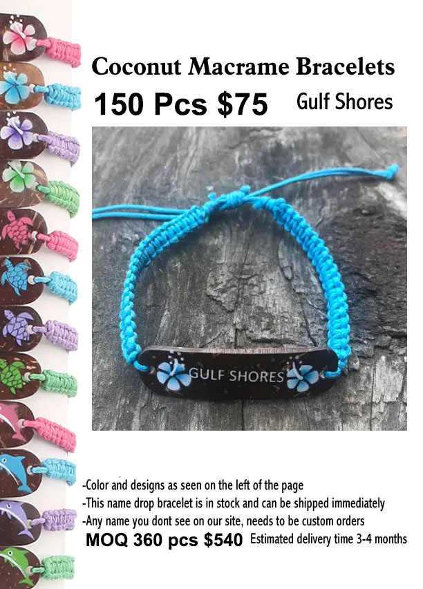 Coconut Macrame Bracelets -Gulf Shores