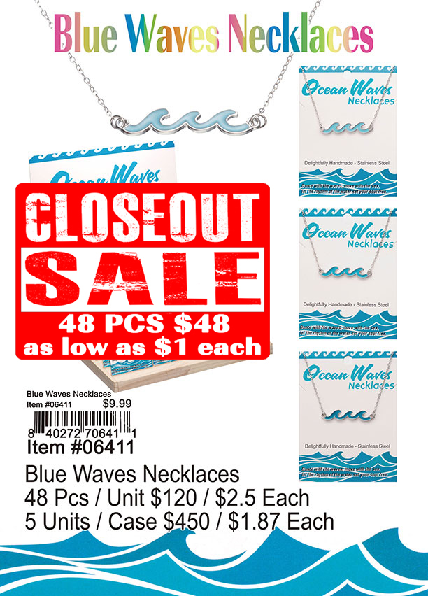 Blue Waves Necklaces