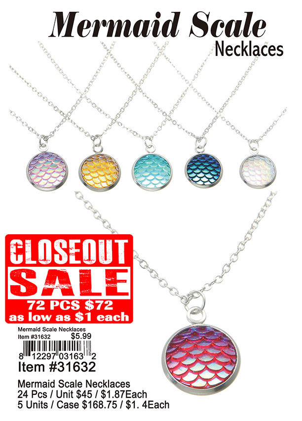 Mermaid Scale Necklaces (CL)