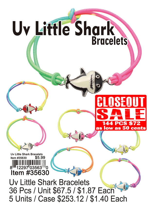 UV Little Shark Bracelets (CL)