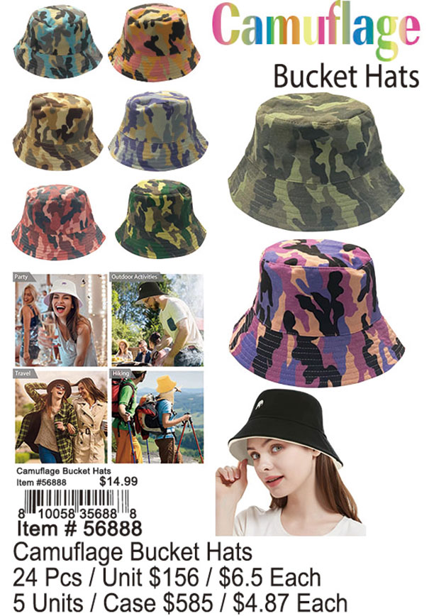 Camuflage Bucket Hats