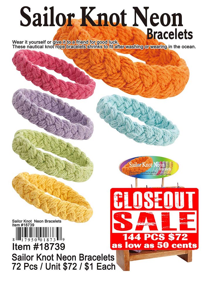 Sailor Knot Neon Bracelets