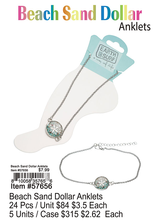 Beach Sand Dollar Anklets