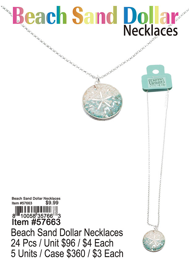 Beach Sand Dollar Necklaces