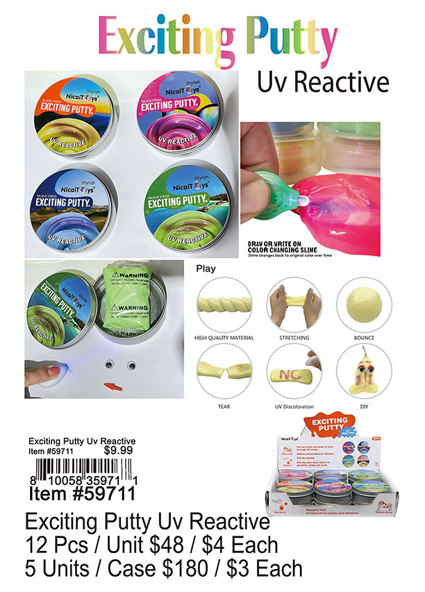 Exciting Putty UV Reactive Puka Creations