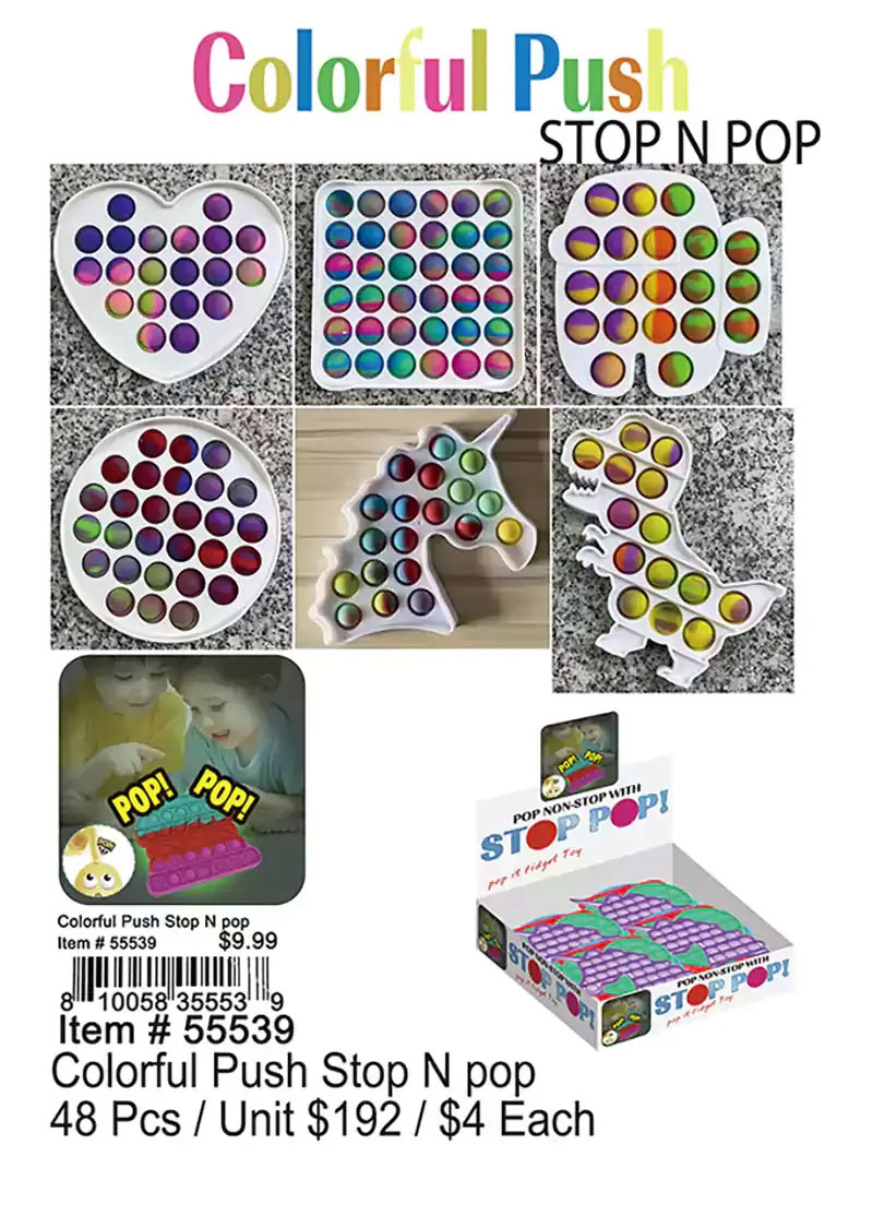 Colorful Push Stop N Pop