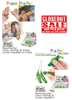 Peanut Pea Pod and Pea Pod Keychain Combo