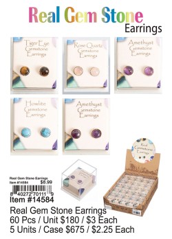 Real Gem Stone Earrings