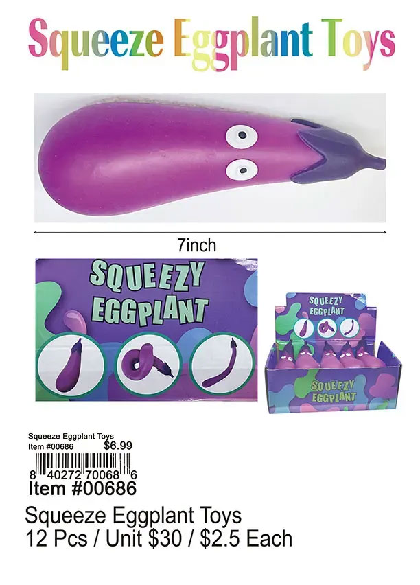 Squeeze Eggplant Toys