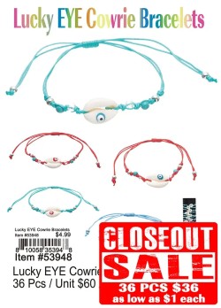 Lucky Eye Cowrie Bracelets