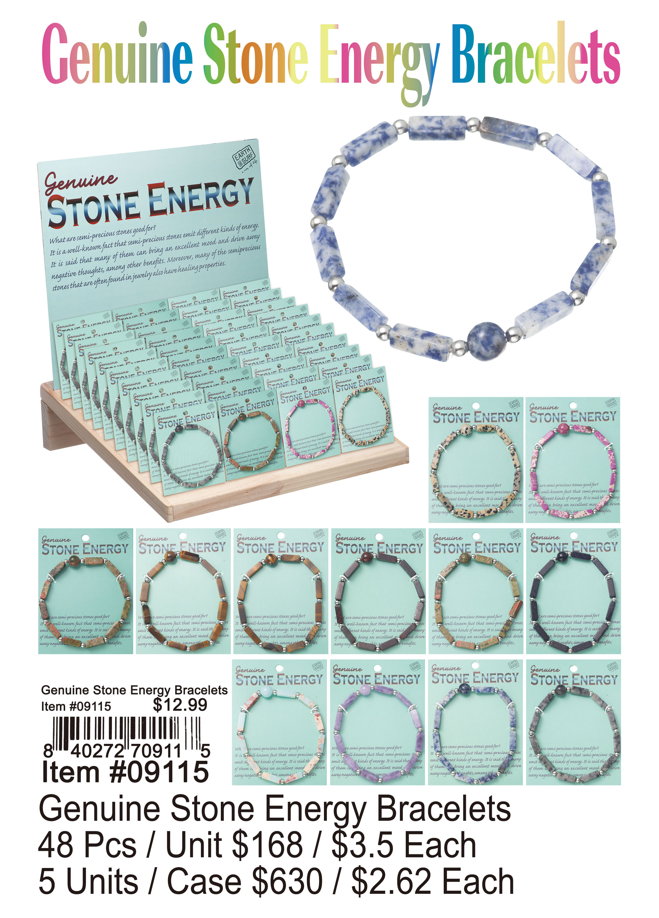 Genuine Stone Energy Bracelets