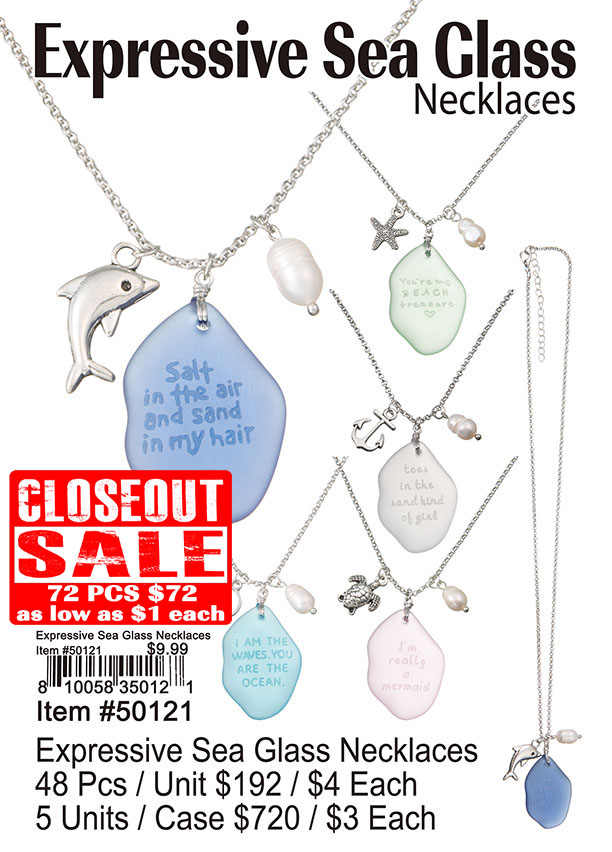 Expressive Sea Glass Necklaces (CL)