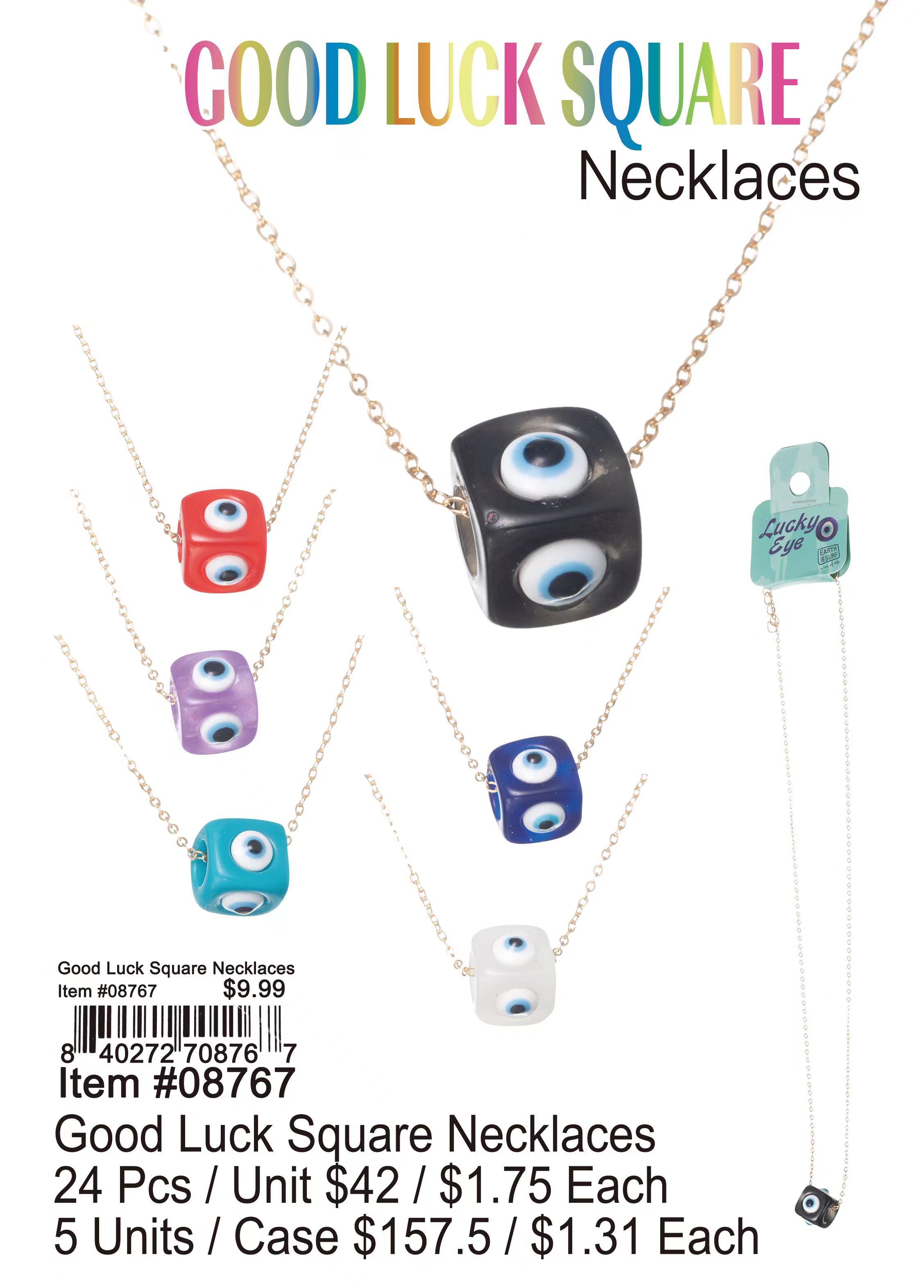 Good Luck Square Necklaces