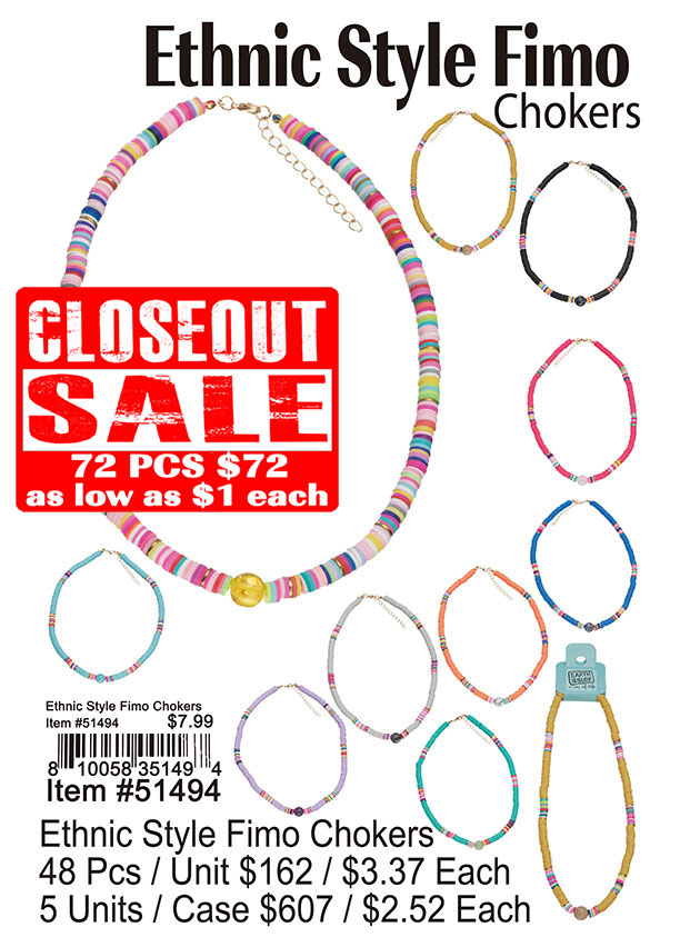 Ethnic Style Fimo Choker (CL)