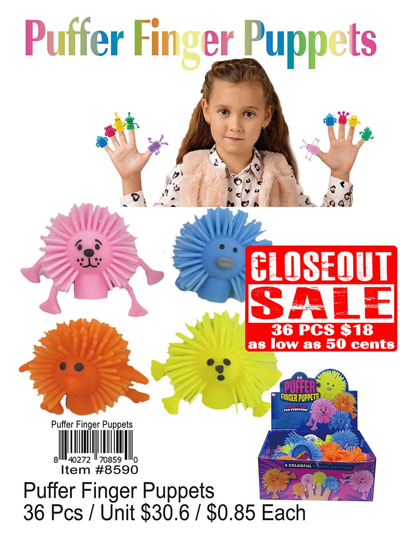 Puffer Finger Puppets