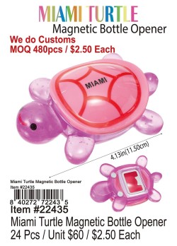 Miami Turtle Magnetic Bottle Opener