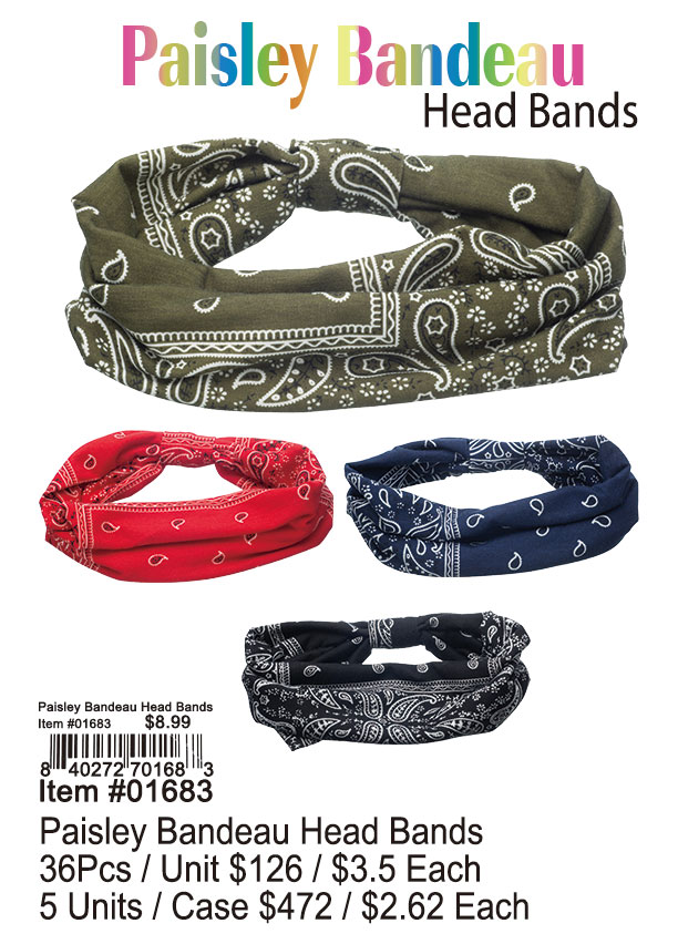 Paisley Bandeau Head Bands