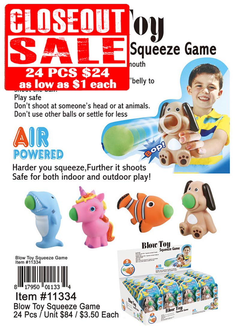 Blow Toy Squeeze Game