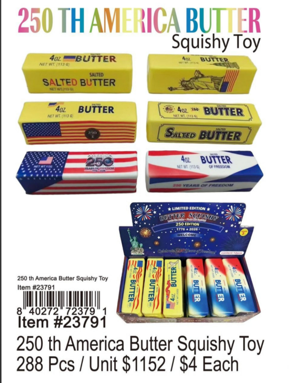 250the America Butter Sqishy. Best Selling Butter