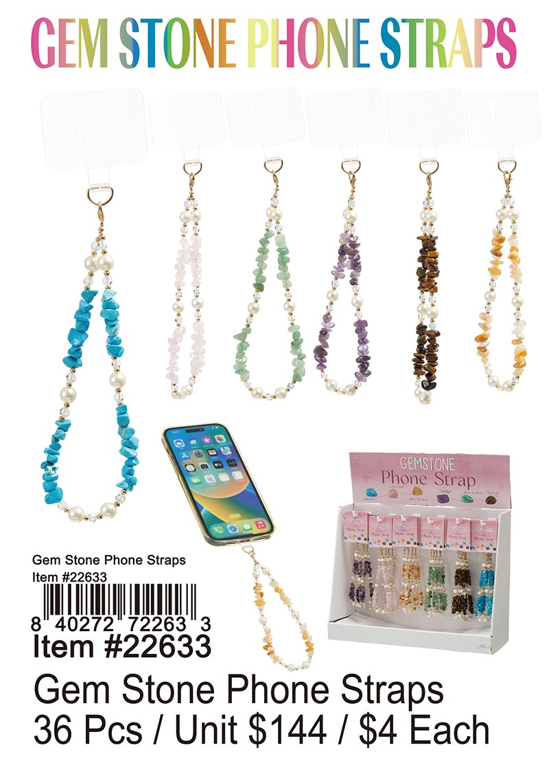 Gem Stone Phone Straps