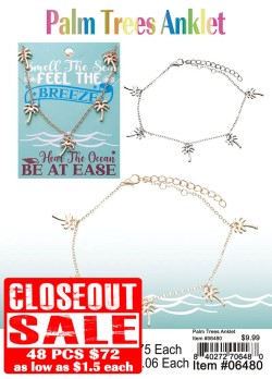 Palm Tree Anklets